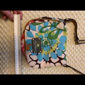 Lily bloom canvas small crossbody purse